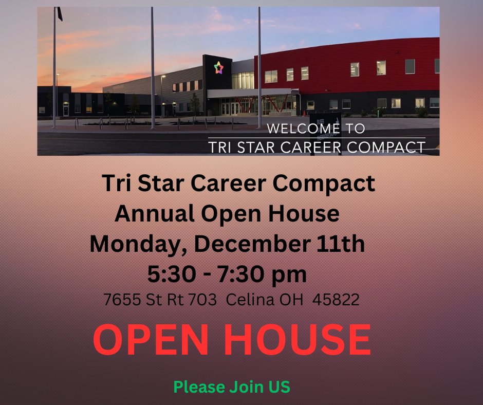 Tristarcc1's tweet photo. Come join us this Monday, December 11th for our annual open house! #openhouse #careeropportunity https://t.co/wdII5FVrhE