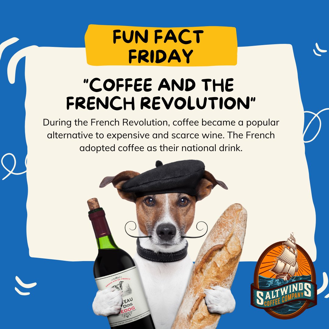 🇫🇷☕ Fun Fact Friday: Coffee & the French Revolution! ☕🇫🇷

Bonjour, coffee aficionados! Did you know that during the tumultuous times of the French Revolution, coffee was key to a surprisingly change? ☕🔥

☕📜 #FunFactFriday #CoffeeRevolution #FrenchRevolution #CoffeeHistory