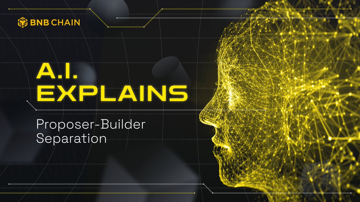 We asked @Chain_GPT's A.I to explain Proposer-Builder Separation: 'Proposer-Builder Separation refers to the division of roles between those who propose blocks and those who build them. It enhances decentralization, preventing a single entity from controlling both functions.'
