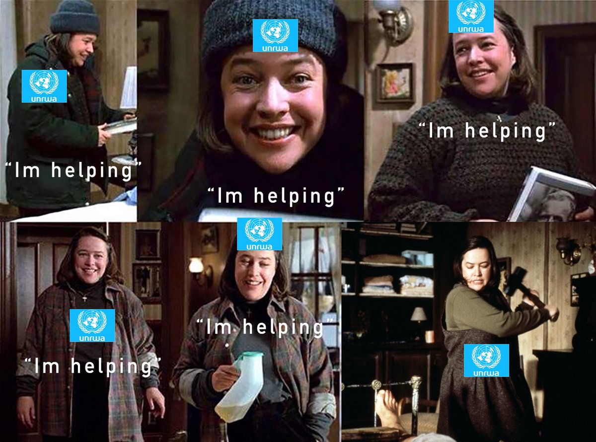 JoosyJew's tweet image. Tweeting since May 2009 (over 14 years) @UNRWA has typed the word *Hamas* a grand total of ONCE (on 30 Oct 2023)

They are in denial of who they empower and enrich (Hamas) and who they keep submissive and enslaved (Palestinian civilians).

They are Gaza’s ‘Annie Wilkes’.
#Hobbled