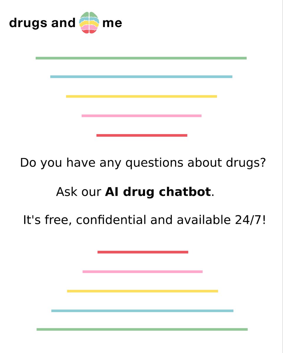 🌟OUR AI DRUG CHATBOT IS OUT! 🌟 Instant drug info, 24/7: it’s free and confidential. Try it now and let us know your thoughts! 👇🏽👇🏽👇🏽👇🏽 chatbot.drugsand.me/onboard