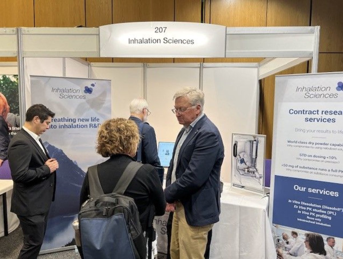 InhalationMark's tweet photo. Busy days at #DDL2023 in Edinburgh! Great to see a high level of interest in our technology and our Inhalation Research Services! Meet us at Stand 207! https://t.co/GKJPuEKi5S #inhalationT #preclinical #aerosol #invitro #invivo #Respiratory https://t.co/x65g0j23PW