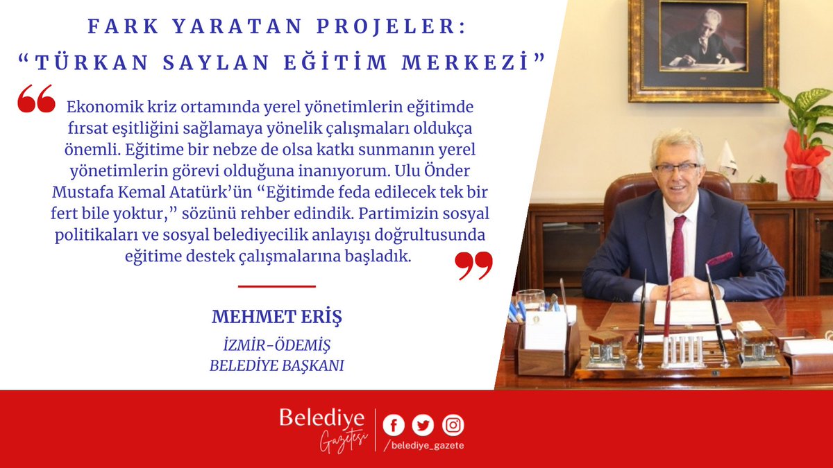 Belediye Gazetesi (@belediye_gazete) on Twitter photo Başkan Mehmet Eriş, Ödemiş Belediyesi’nin “Türkan Saylan Eğitim Merkezi” projesini Belediye Gazetesi’ne anlattı. <a href="/baskaneris/">Mehmet Eriş</a> <a href="/odemisbel/">Ödemiş Belediyesi</a>
📌belediyegazetesi.chp.org.tr/Yonetim/Upload… Başkan Mehmet Eriş, Ödemiş Belediyesi’nin “Türkan Saylan Eğitim Merkezi” projesini Belediye Gazetesi’ne anlattı. <a href="/baskaneris/">Mehmet Eriş</a> <a href="/odemisbel/">Ödemiş Belediyesi</a>
📌belediyegazetesi.chp.org.tr/Yonetim/Upload…