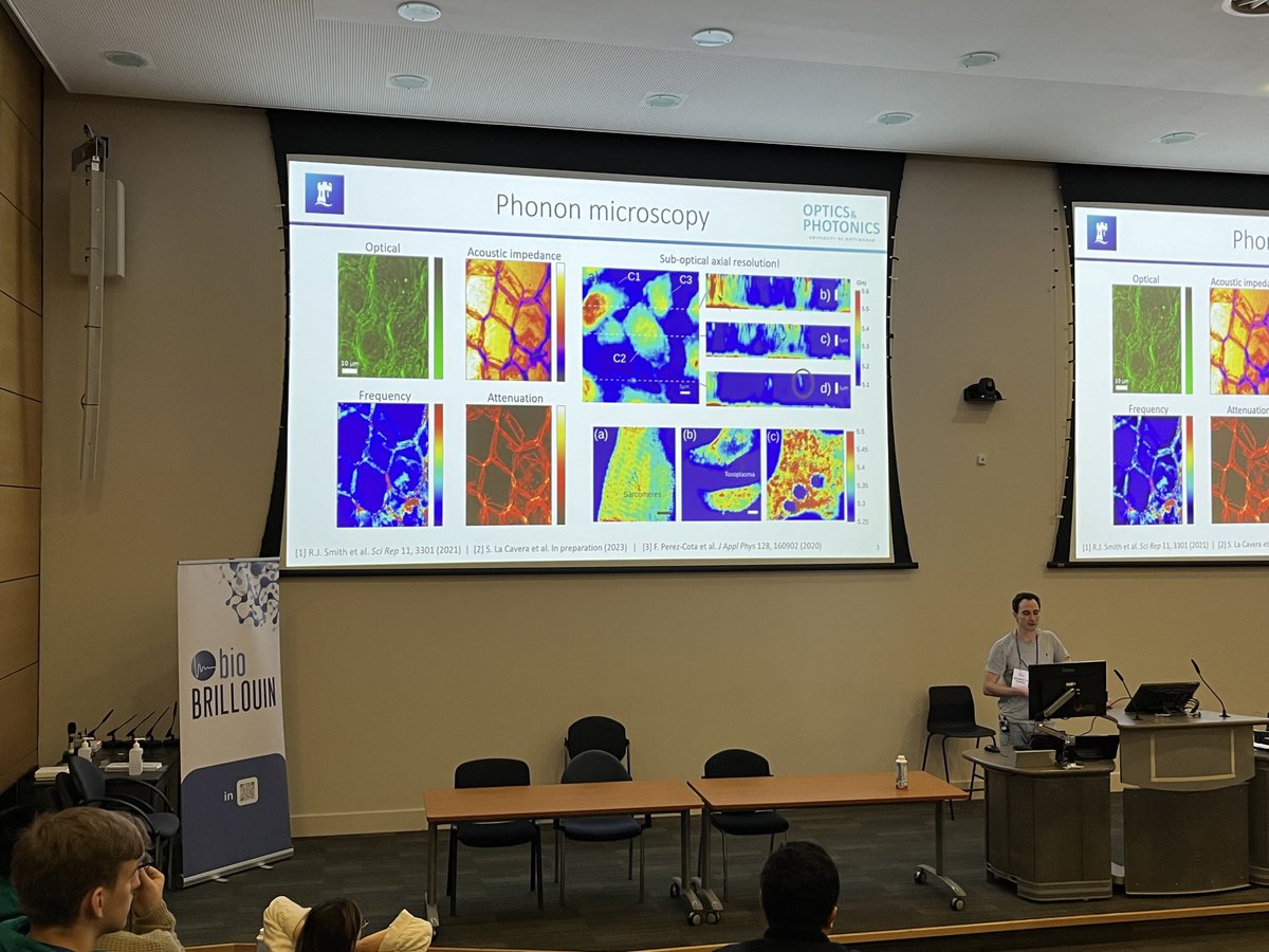 Francesca Palombo (@profpalombo) on Twitter photo Sal La Cavera making a point about moving to the “dark side” with time-resolved Brillouin microscopy.
<a href="/BioBrillouin/">COST Action</a> conference 2023 <a href="/BioBrillouinSoc/">International BioBrillouin Society</a> Sal La Cavera making a point about moving to the “dark side” with time-resolved Brillouin microscopy.
<a href="/BioBrillouin/">COST Action</a> conference 2023 <a href="/BioBrillouinSoc/">International BioBrillouin Society</a>