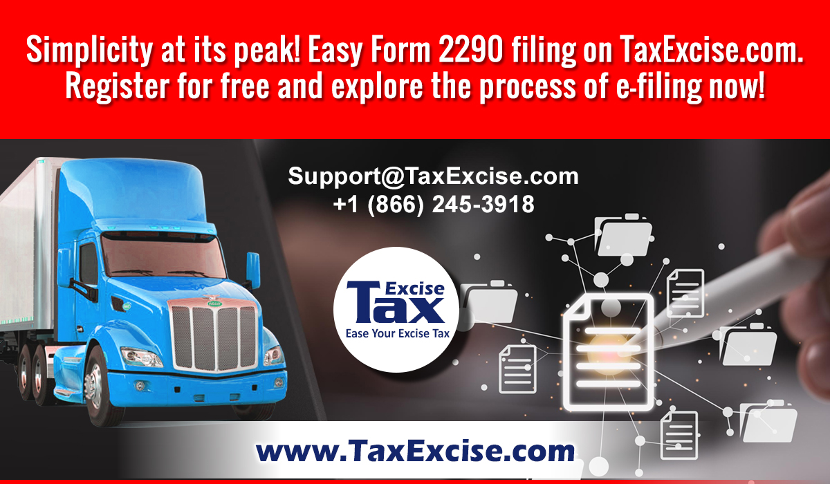 Taxexcise's tweet image. Ready to avoid the stressful paperwork and embrace simplicity? Register for free on TaxExcise.com today and discover the easiest way to file your Form 2290! 
#TaxExcise #form2290 #taxpreparation #form720 #form8849 #iftatax #efilingserviceprovider #trucktax #hvut