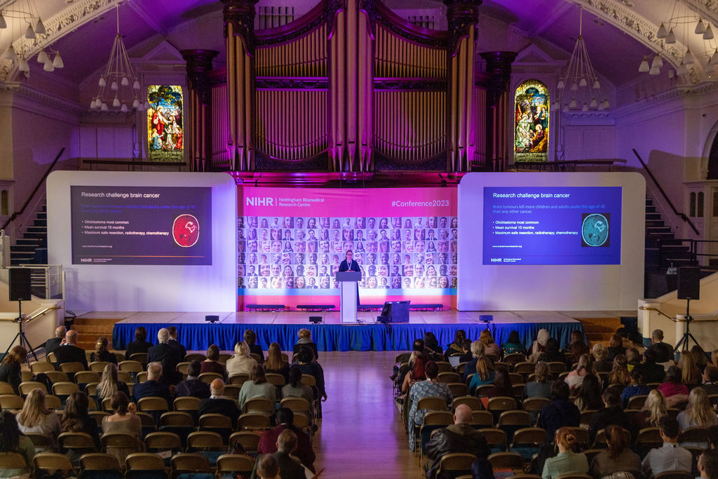 ResearchNuh's tweet photo. Thank you to all everyone attending the @NottmBRC #Conference2023 today. The Great Hall @alberthallnotts makes an amazing backdrop for Nottingham's world-leading science 
#NottinghamisResearch https://t.co/IcZ7kjqkr0