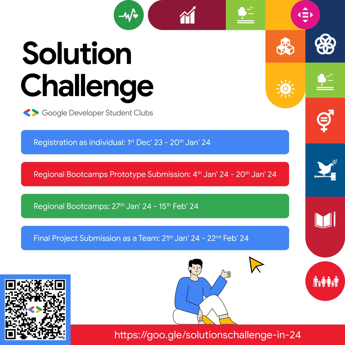 GoogleDevsIN's tweet image. Calling all tech wizards! The #SolutionChallenge is your chance build some great solutions for the community using Google tech. ✨ Register here & make magic happen: goo.gle/solutionchalle…
Google #DeveloperStudentClubs