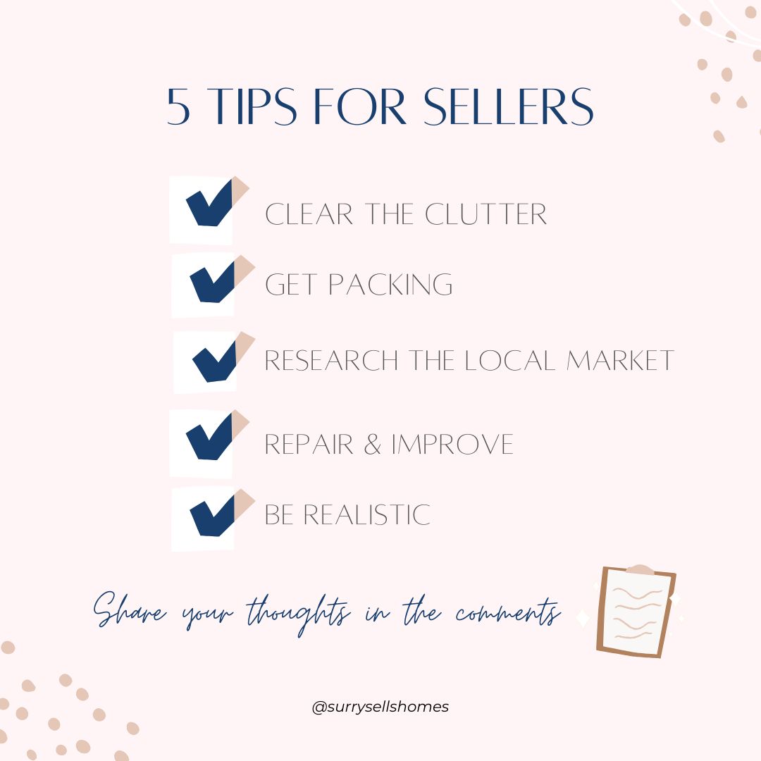 SurryCasey's tweet image. 🏠 Remember, first impressions matter. 👀 Get your house market-ready by tidying up, decluttering, and adding a fresh coat of paint if needed. 🎨 Don't forget to stage your home to highlight its best features! 🏡 #SellingTips #RealEstate#surrysellshomes #letlive #ibreakthings