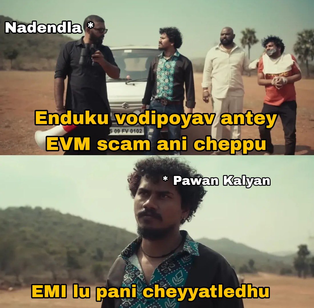 YSJaganTrends's tweet photo. Hai ra Jenda Coolies @TrendPSPK 

EVM  (or)  EMI 🤡 https://t.co/6LD3OvsmiU