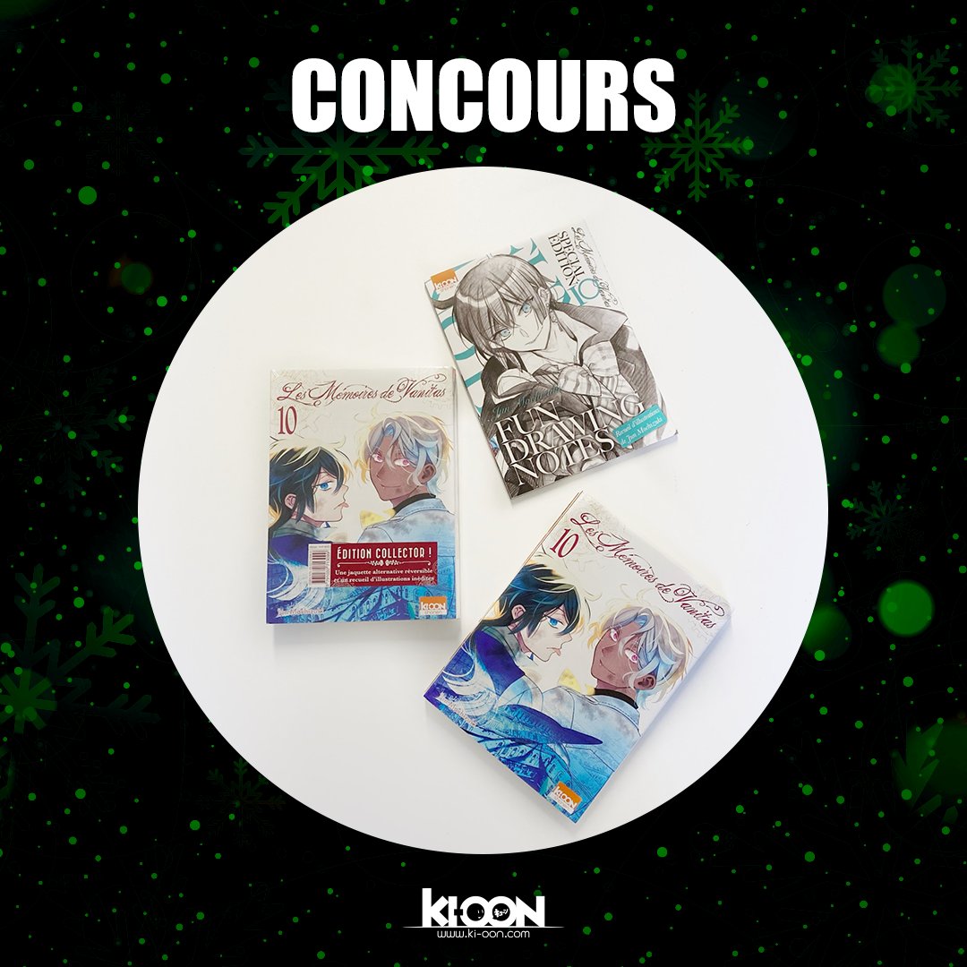 ki_oon_Editions's tweet photo. [ CALENDRIER DE L'AVENT - JOUR 10 ] On continue de vous gâter avant Noël : on met en jeu un collector du tome 10 des "Mémoires de Vanitas" ! ❄️

Pour participer :
RT + Follow @ki_oon_Editions 
Dites-nous quel est votre personnage préféré de la série  

TAS le 2 décembre. https://t.co/aaMQuWM9ez