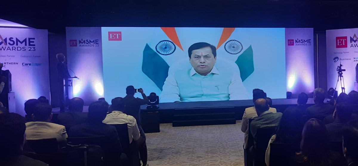 ET_RISE's tweet photo. I congratulate every winner and nominee in this gathering today. Each of you is a winner for the resilience you have shown and economic benefits you have created. I also congratulate ET Digital for this initiative and wish the program every success: @sarbanandsonwal https://t.co/v8i9FtbhCL