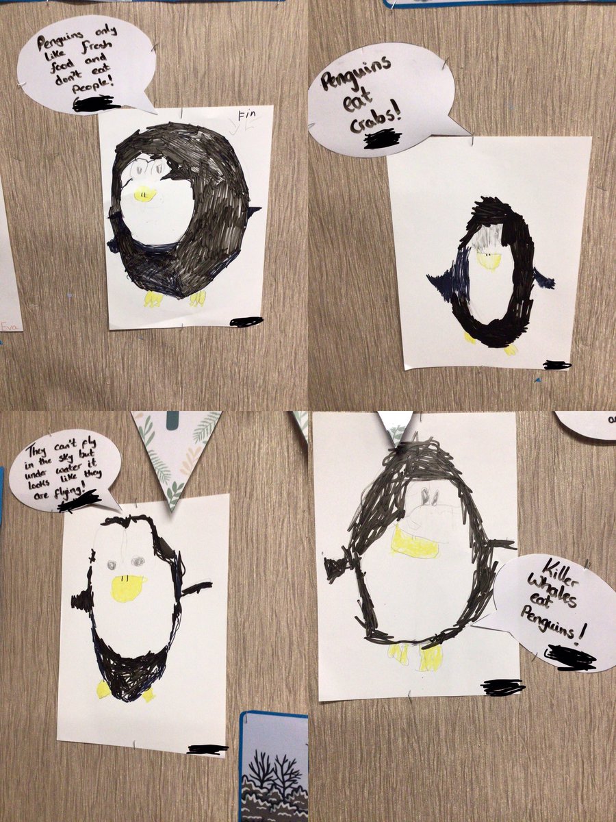 The P2/3 group were learning all about Penguins on Monday. We listened to a story about a penguin who wanted to fly and learned lots of facts about them before completing an auditory processing task of a step by step Penguin drawing! Look how great their drawings are ✍️🐧