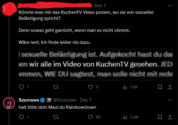 Das sagt eigentlich alles aus, was man über <a href="/Scurrows/">Scurrows</a> wissen muss. Volle Soli mit <a href="/Shurjoka/">angry intersec radfem 🇵🇸</a>