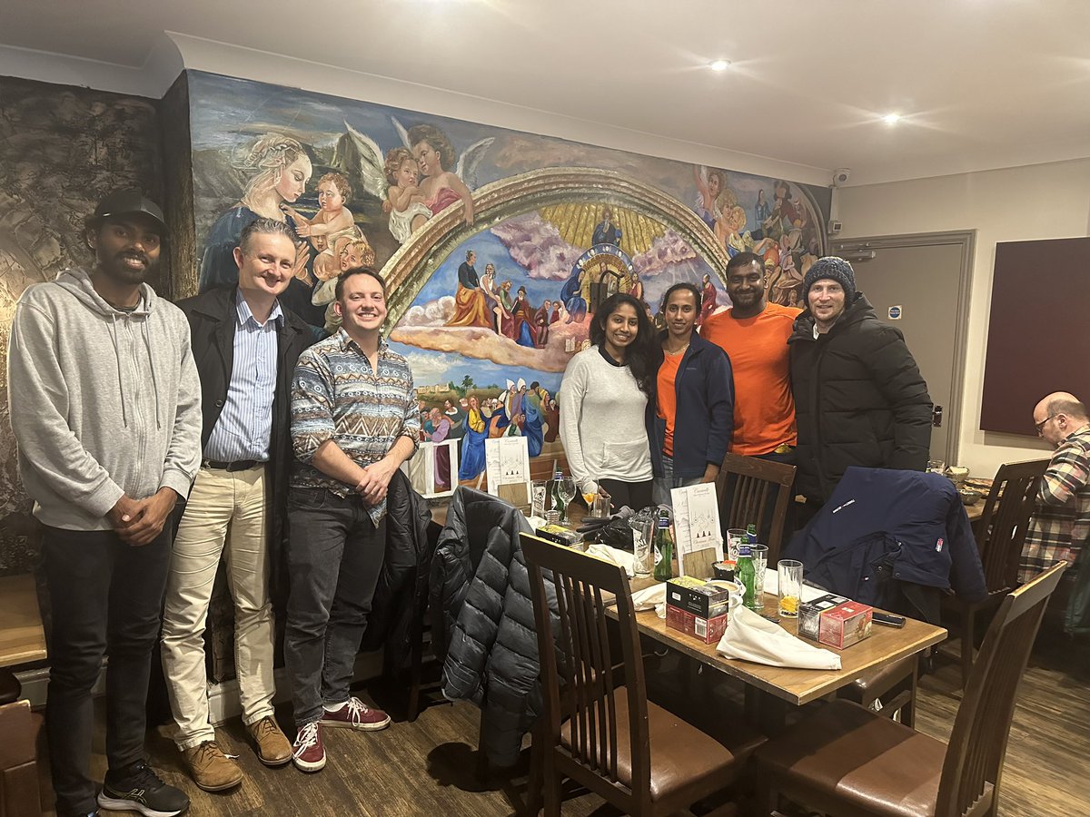 Great evening catching up with Kaushal (one of my PhD Alumni) earlier in the week 🍻

Looking forward to publishing his PhD and enjoying the next meeting in Sri Lanka 🇱🇰☀️✍️

<a href="/lborosportsbiom/">Sports Biomechanics</a> <a href="/BiomechNTU/">BiomechanicsNTU</a> 
<a href="/NTUSportScience/">NTU Department of Sport Science</a>