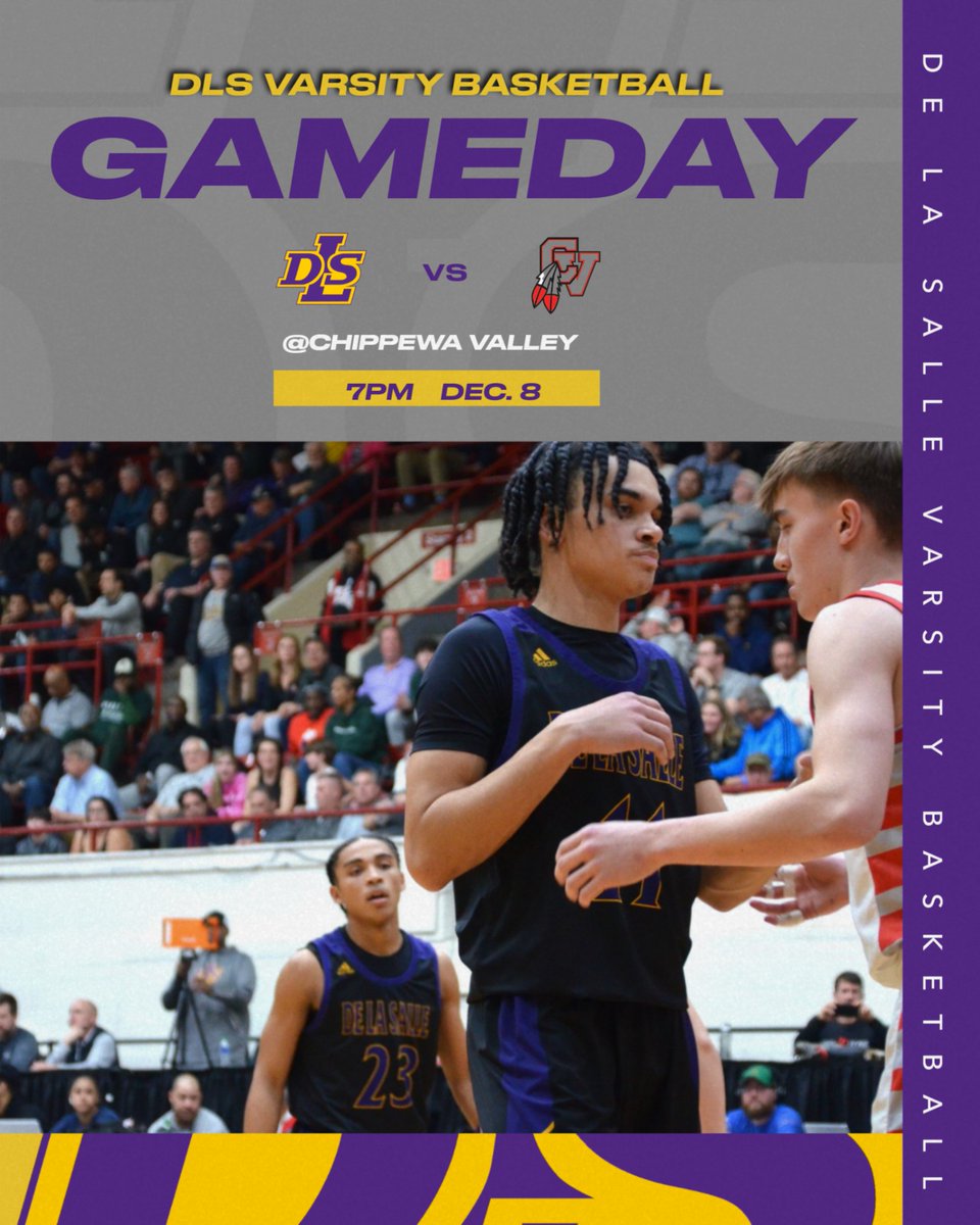 DLS Varsity Basketball take on Chippewa Valley HS at 7PM, today, at Chippewa Valley. Let’s go, Pilots! $6 tickets: gofan.co/app/school/MI9… DLS students must bring their DLS IDs. Livestream via NFHS Network: tinyurl.com/dlscvlivestream #PilotPride @DeLaSalle_BB