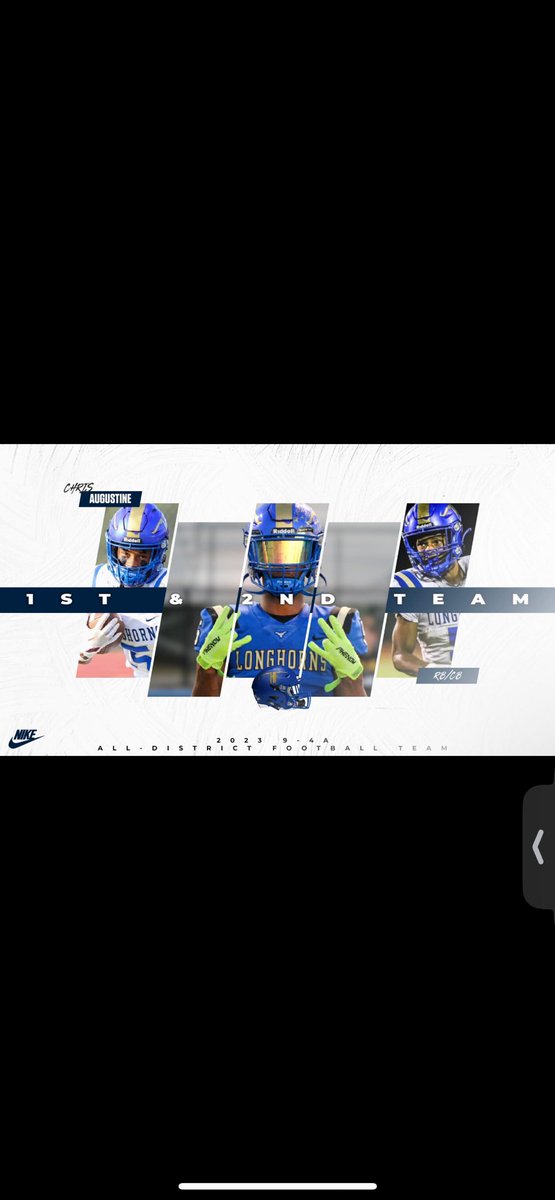 1st team All District RB and Second team All district CB