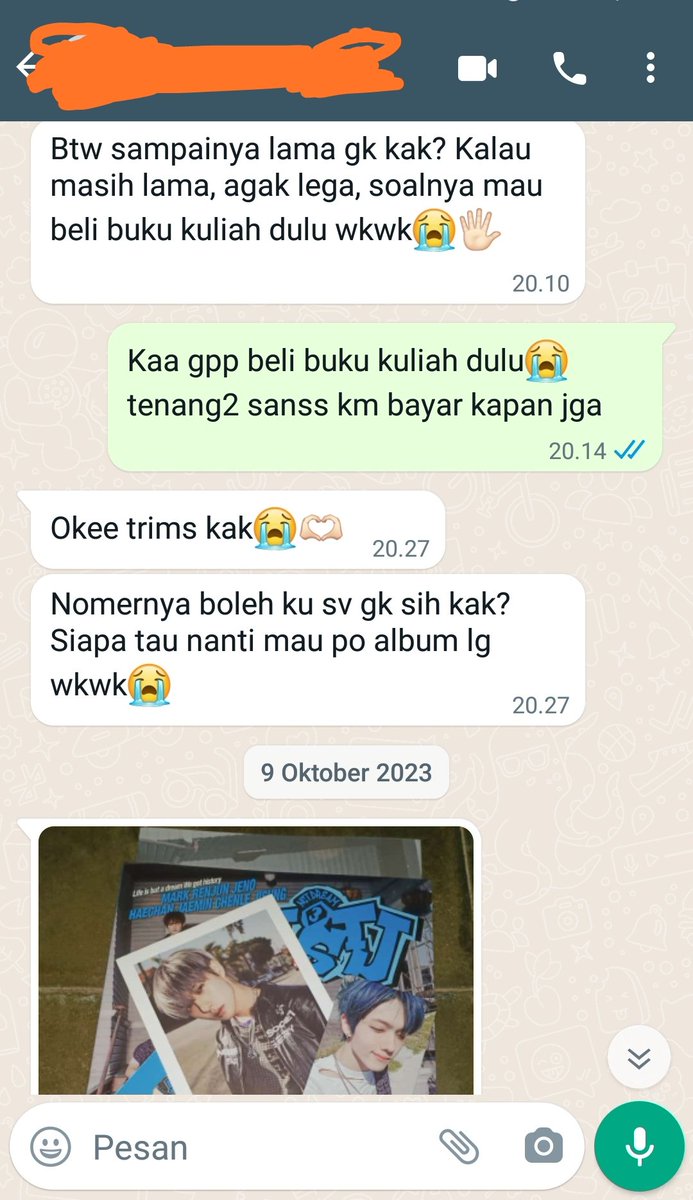 jmisso_'s tweet photo. @istrijejae @WarungKpopers Org ko pada bisa nipu ya :(
Aku malah pernah kirim barang duluan krn cust bilang duitnya mau beli buku kuliah dulu kan gak tegaaa😭 jiwa infp emng dahlahh🤸‍♀️ https://t.co/SlzQJB9rew