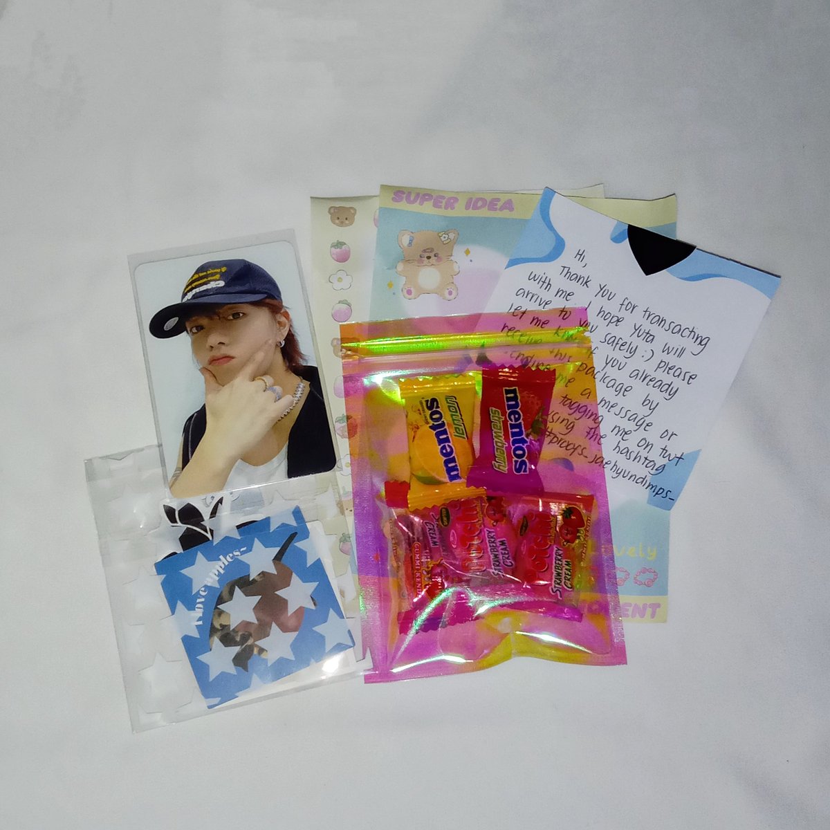 lelexiaoyucart's tweet photo. β’ #aniemails | #proofs_jaehyundimps_
cutie yuta pogi umuwi naaa! thank you @jaehyundimps_ for packing it well and for the freebies π«Άπ» ngayon lang nakapagunpackwbdjens https://t.co/vt5Jbucmpd