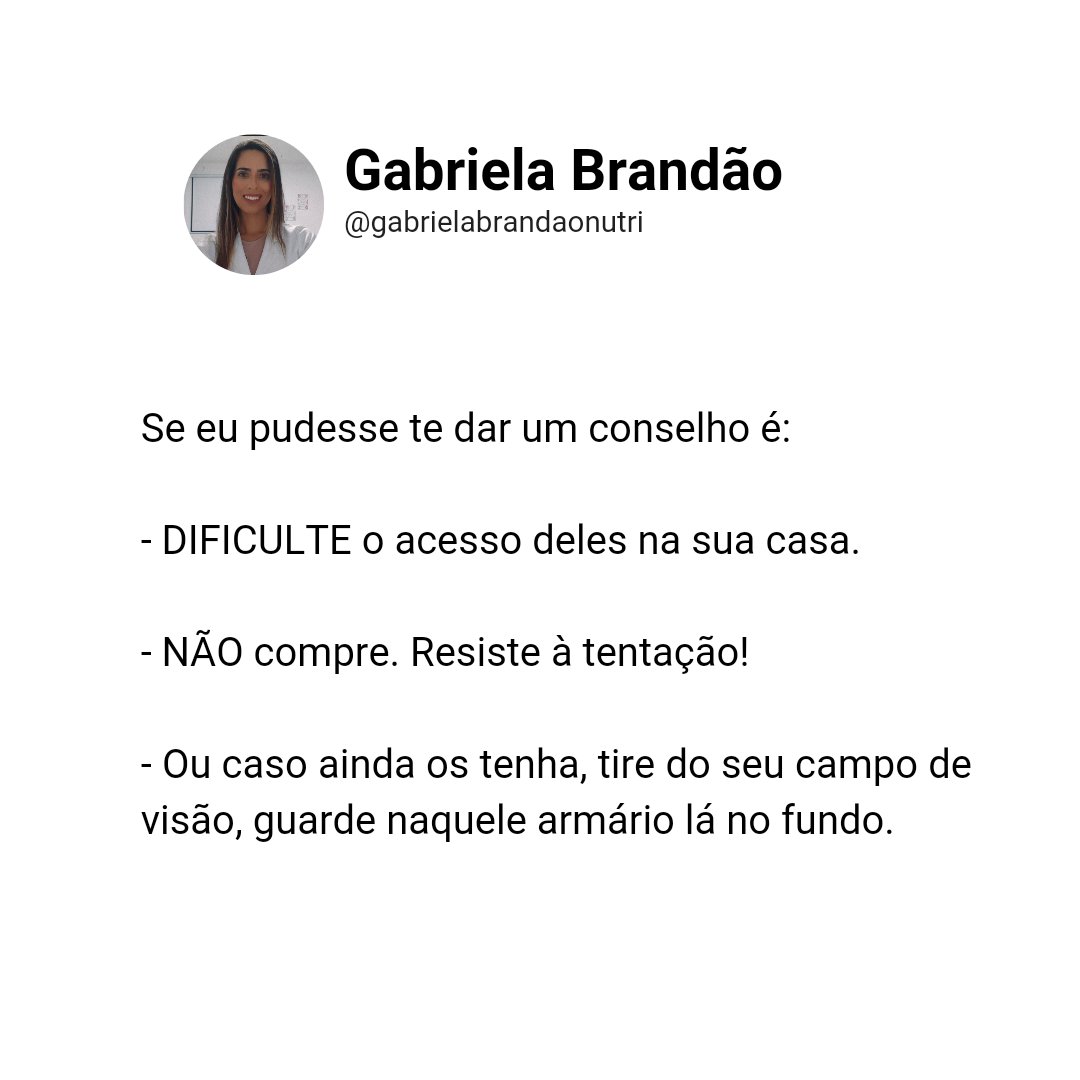 gabrielabnutri's tweet photo. Resistir às tentações pode ser um verdadeiro desafio, né? 

Muitas vezes estamos cercados por estímulos que nos levam a agir de forma impulsiva. 

Dificultar o acesso deles na rotina ajuda demais no ambiente que você vive ou frequenta. https://t.co/qA8a4983hp