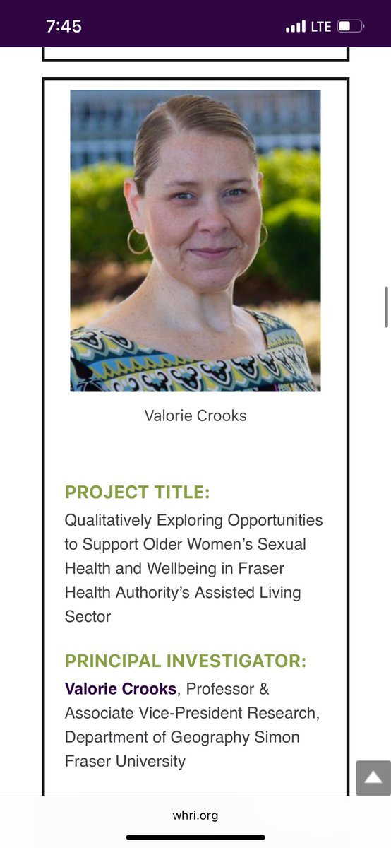 Excited to work with <a href="/Fraserhealth/">Fraser Health</a> colleagues on this new study focused on older women’s sexual health in assisted living contexts. Thanks <a href="/WomensResearch/">Women's Health Research Institute</a> 😊

whri.org/announcing-the…