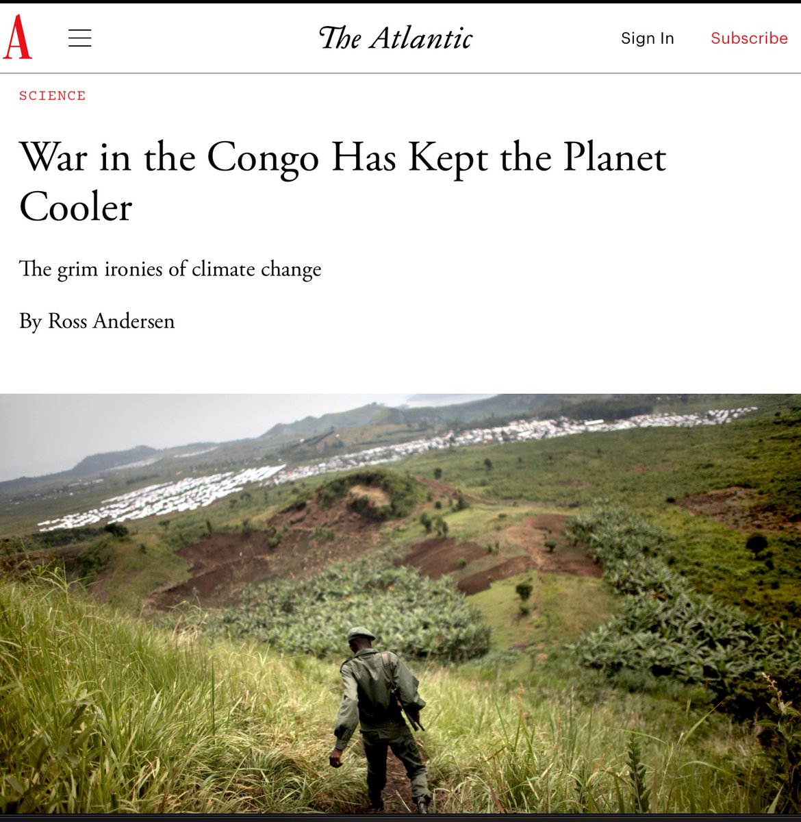 I didn't know this had to be said, but: Framing the mass death and displacement of millions of Black people as a win for #climate change is dehumanizing and racist.