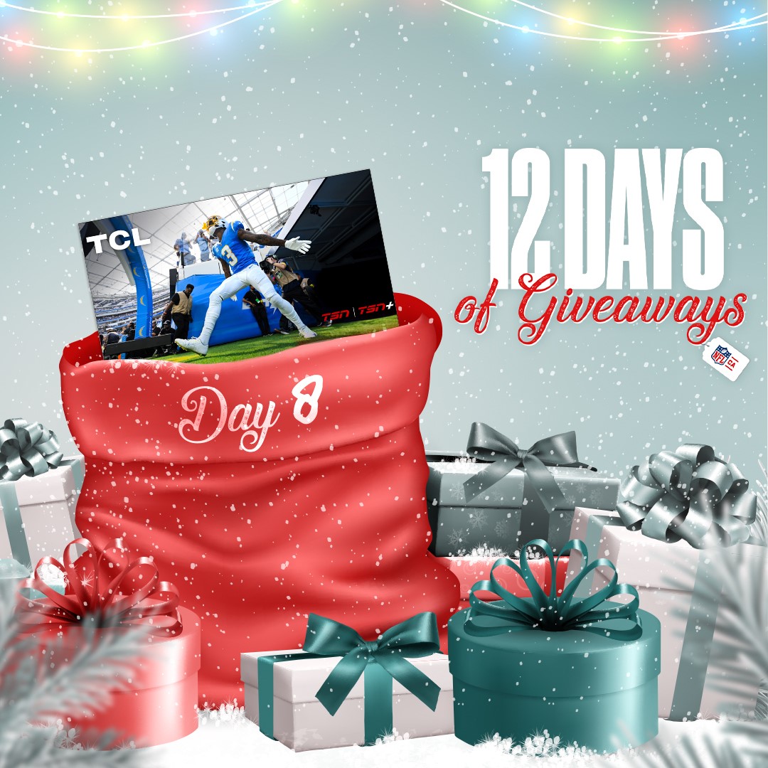 NFLCanada's tweet image. Catch every game and every touchdown with the #12DaysofGiveaways prize for Day 8! 👀📺

Win a 65" TCL QLED TV and a 12-month TSN subscription, perfect for watching NFL RedZone! 🤩

Here’s how to enter:
1. Must follow @NFLCanada, @TSN_Sports and @TCL_CA  on X.
2. Give this a…