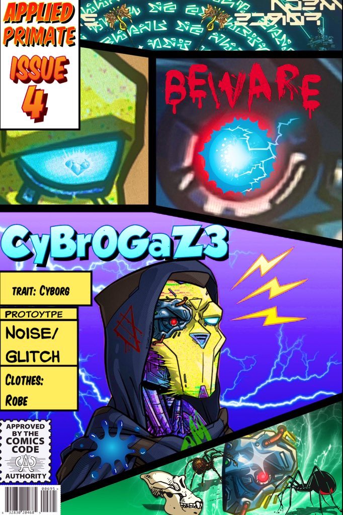 bajic6921's tweet photo. Gm legends , Gm for frens that Gm back , itβs Friday ( fun fact : only @AppliedPrimate #Pathrobe #MegaforceSentinel with #Cyborg eye trait and Hoodie !! Makes it 100x more rare !! πππ«Ά https://t.co/Y4PdYbqrhy