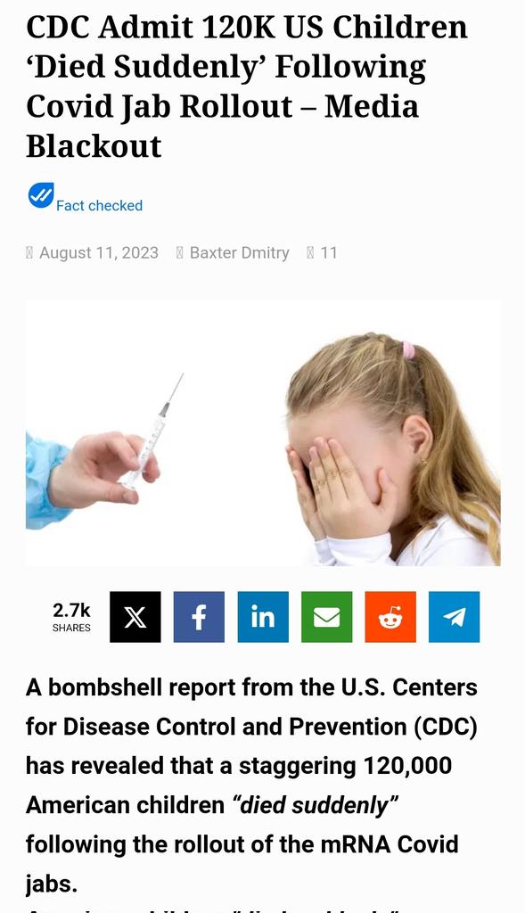 The disturbing news has been greeted with silence by the mainstream media, who apparently do not consider the deaths of more than one hundred thousand American children to be of any consequence. However, the latest data from the CDC has just been published by the Organisation
