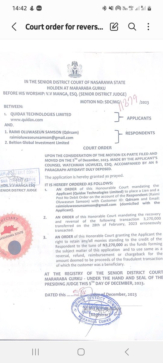 Itunez866's tweet photo. @cenbank this is to bring to your knowledge the company called quidax technologies @QuidaxGlobal has obtained money from my account, through their platform by lying on court documents on behalf of @theflutterwave that still processes cryptocurrency payments. I have evidence!!! https://t.co/spvz1OftVQ