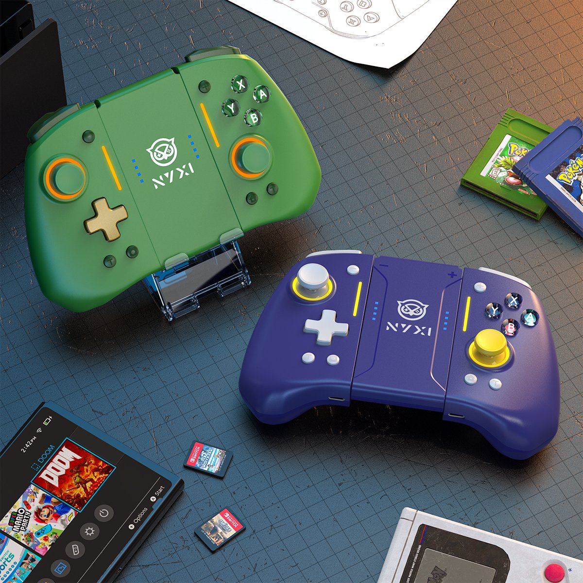 Nyxi_official on X: NYXI Hyperion Pro Collection Retro vibes in Green 💚 &  Purple 💜 🔗NYXI:  #Nyxi #nyxigame #hyperionpro  #controller #switch  / X