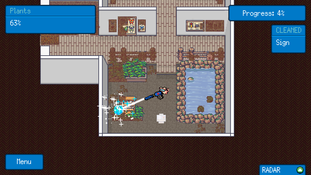 richtaur's tweet photo. Four levels to wash in Pixel Washer: campground, batting cages, museum ... giant chess board?!

🏠🫧🔫🐷🎮❤️ #screenshotsaturday https://t.co/SMhTLb2l1h