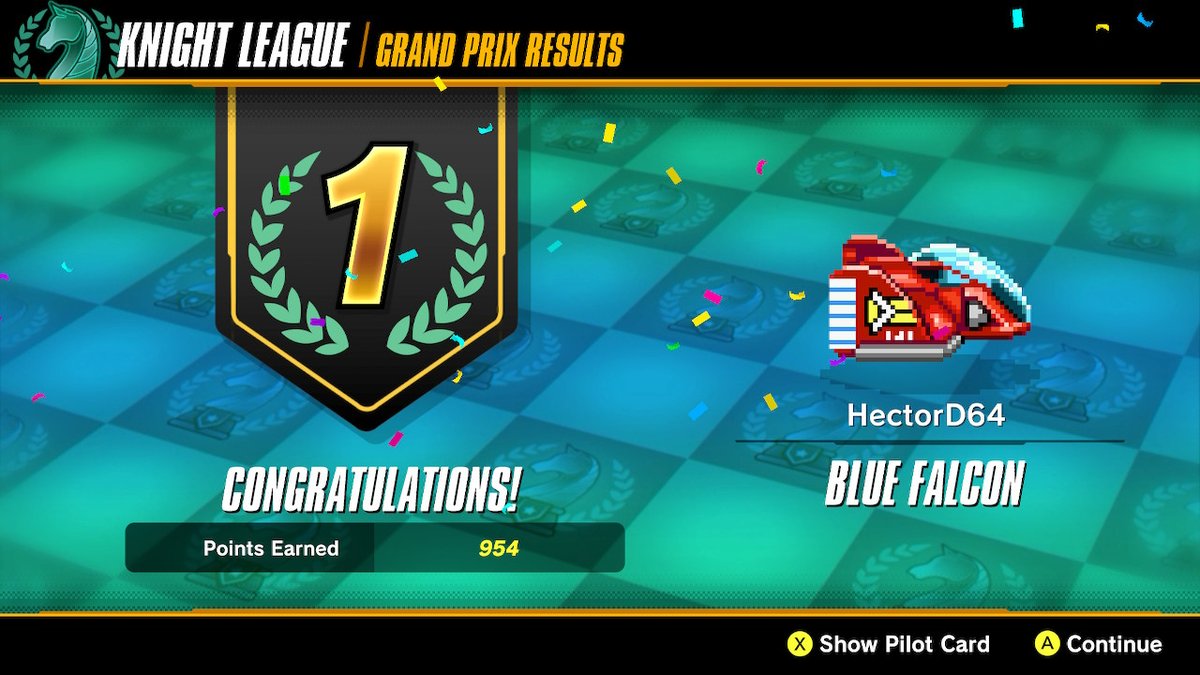 HectorD64's tweet photo. Managed to win 1st place in my first Grand Prix being the Knight League!!! #FZERO99 #FZERO #NintendoSwitchOnline #NintendoSwitch https://t.co/IFTj3FWj4r