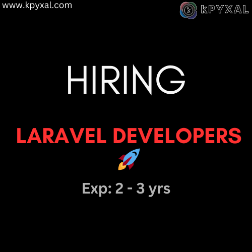 Hiring Alert 🛑

Laravel Developers (2-3 yrs experience)
location : Gandhinagar, Gujarat.

Share cv on +917600912470 or career@kpyxal.com
#hiringalerts #hiringnow #joinusnow #vacancies #opening #webdevelopmentjobs #laraveldeveloper #laraveljobs