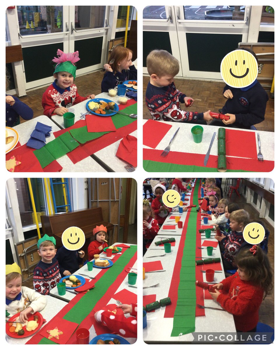 MissKadirSTM's tweet photo. Happy Christmas Jumper and Dinner Day🎅🏼☃️🎁. We had lots of fun showing off our jumpers, pulling our Christmas crackers and listening to some Christmas music🕺🏼💃🏽 Thank you to @mellorscatering for our tasty lunch🎄🍽
#LearnLoveLive
#EYFS
#ChristmasJumperDay2023 https://t.co/vKteDK8BcL