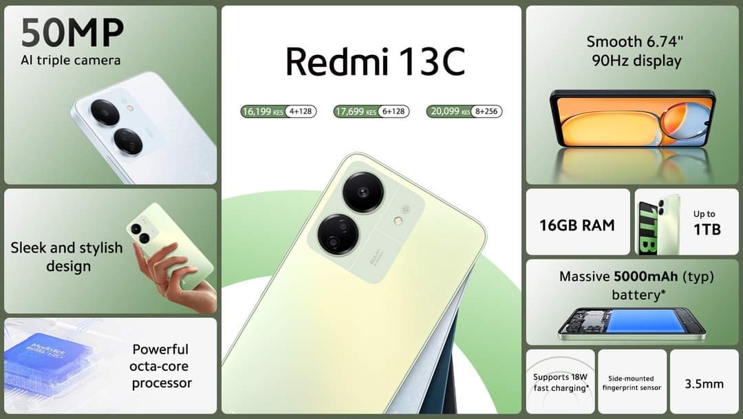 Xiaomi Redmi 13C Arrives in Kenya, Starts Selling From Ksh 16,199