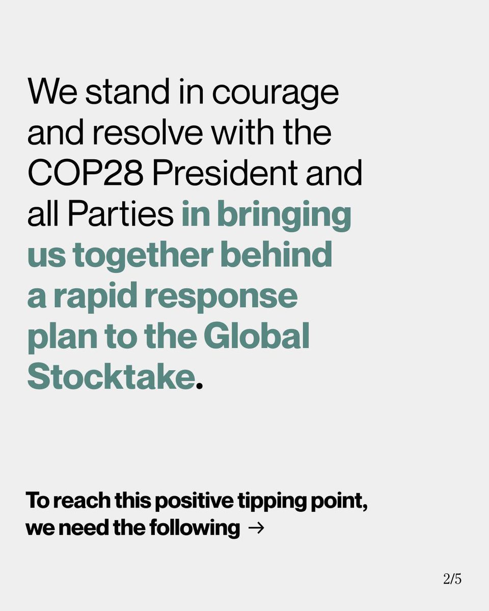 I've signed 👇🏾 letter to COP28 President and Parties. I invite everyone to join us in our statement. 

#LaterisTooLate #COP28

LINK to letter &amp; to sign: lnkd.in/evWuVzwW