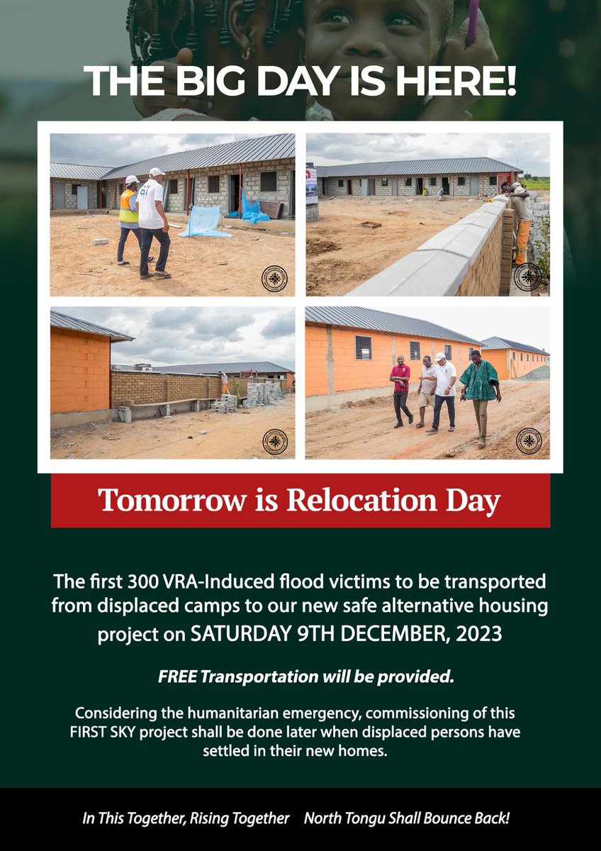 The Big Day is here. 

Tomorrow we relocating the first 300 displaced persons from congested schools to our new Safe Alternative Housing Project. 

I will be providing free transportation. 

Remarkably, we achieved this in 7 Weeks.

Thank you, First Sky Group.