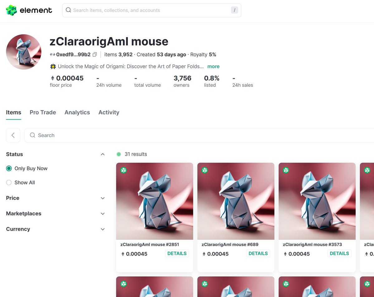ClaraCyberBaby's tweet photo. growing! THX!
https://t.co/gphnBSoII2
17+1 new contract ZkSync
Supply: 5555 and 3free/wallet
#MintOfTheDay #Mintingnow #Minting #freemintNFT #MinterIsHere #Layer2 #Crypto #zkSync #zk https://t.co/m5qZZW4wtb