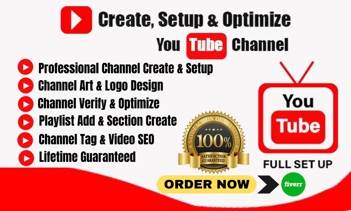 I will help you create a successful YouTube channel with SEO
Visit My Gig Link:fiverr.com/s/kvk0Vw

#YouTube,#createchannel,#setupchannel,#BookTwitter,#Alex Jones