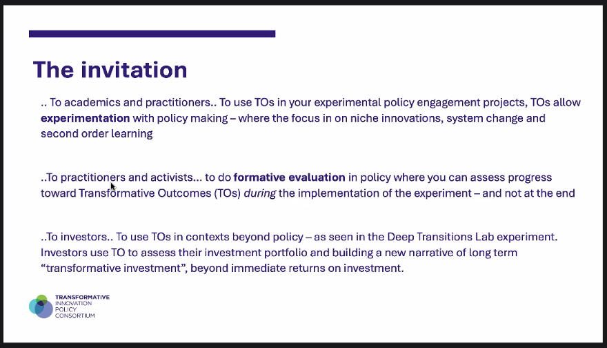 TIPConsortium's tweet image. Why talk about #TransformativeOutcomes?

@bipashyee @SussexUBusiness @SPRU introduces the value of &amp;amp; notion of a transformative theory of change at today&apos;s  #OpenLearningSeries

With @UGMYogyakarta @AITtomorrow2day @geknana @ChrisBrodnik

More at tipresourcelab.net/resource-lab/c…