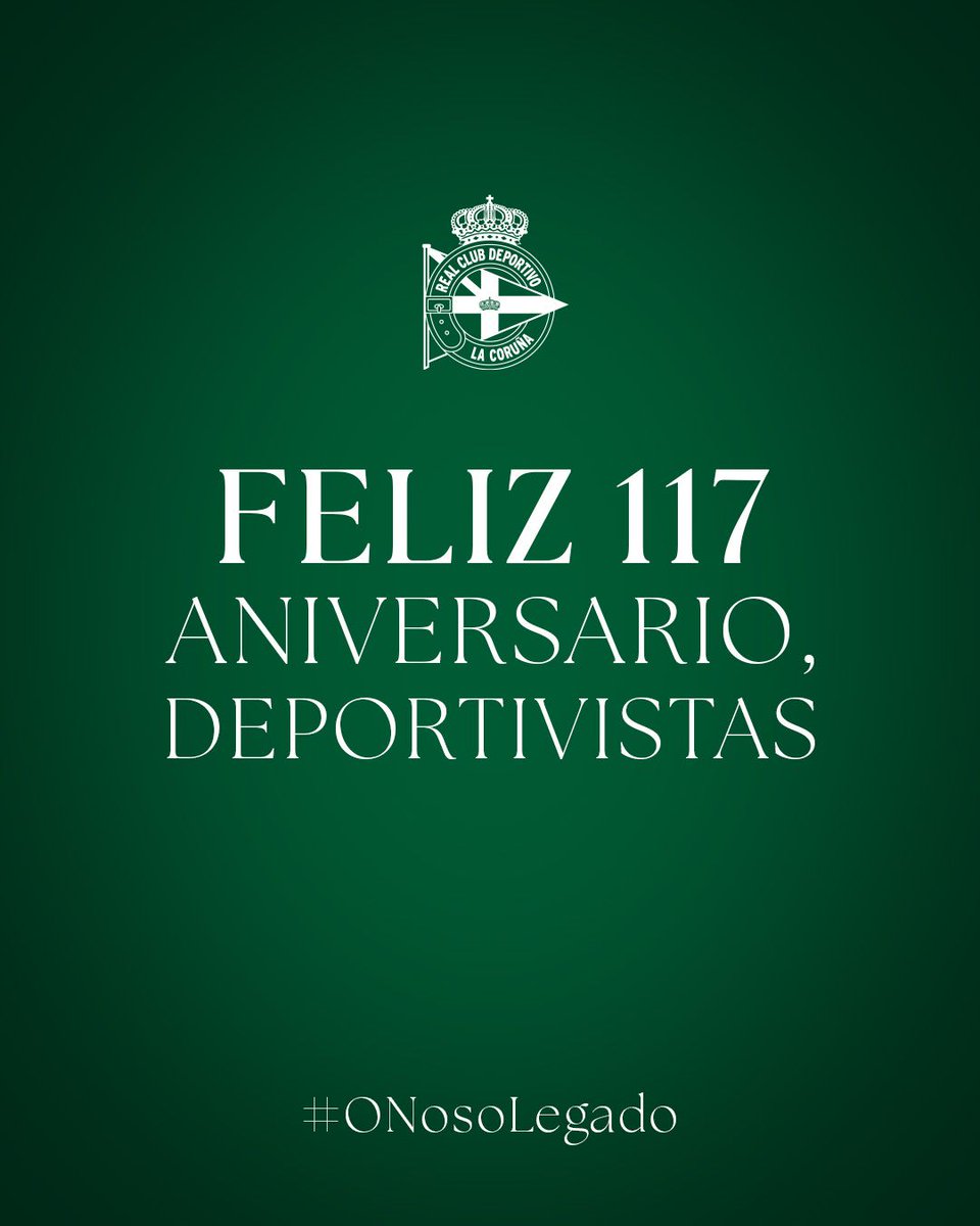 Parabéns, #Deportivistas! Hoxe estamos de aniversario! 🎉 

💙 117 anos de historia e de vida en branquiazul que queremos celebrar nuns minutos cunha sorpresa moi especial…

#ONosoLegado