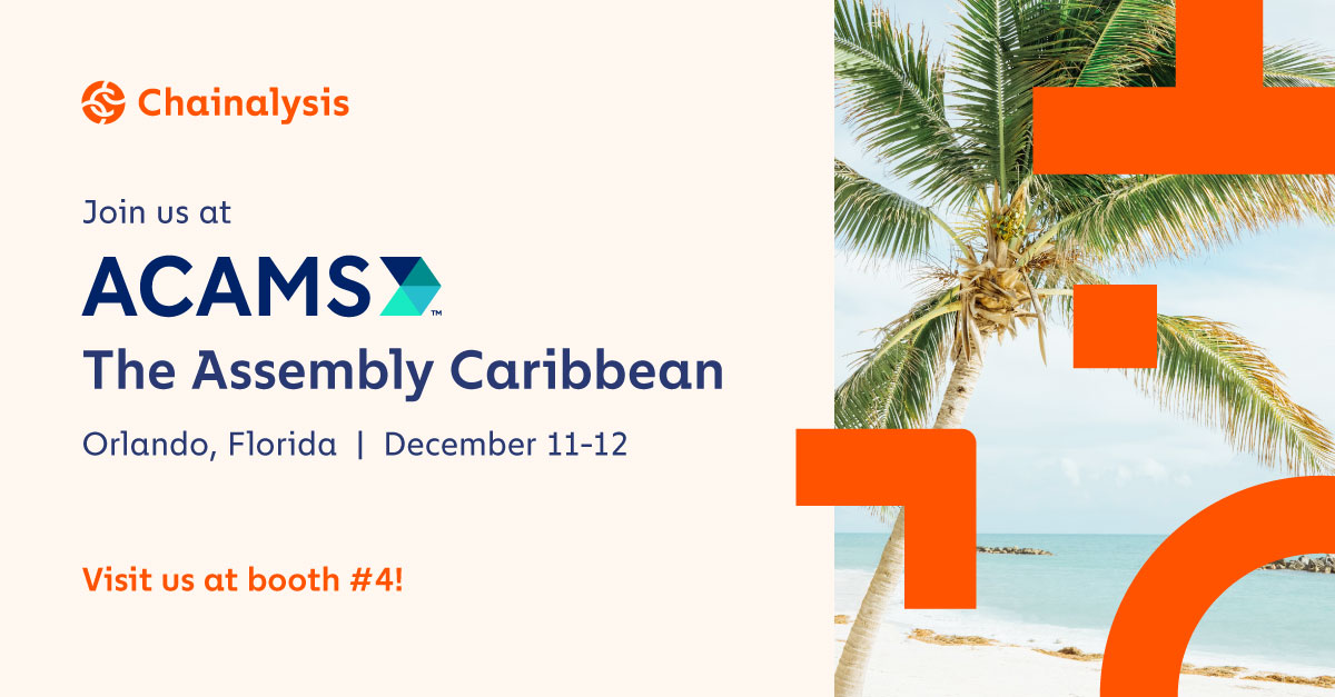 Let's meet at #ACAMSAssembly in Orlando, Florida. Don't miss the panel 'Crypto Convulsion: What Comes After the Aftershocks?' where our own Dan Cartolin and other industry experts discuss #cryptoregulation, #cryptocrime and #blockchainanalysis. bit.ly/3sTzHDc