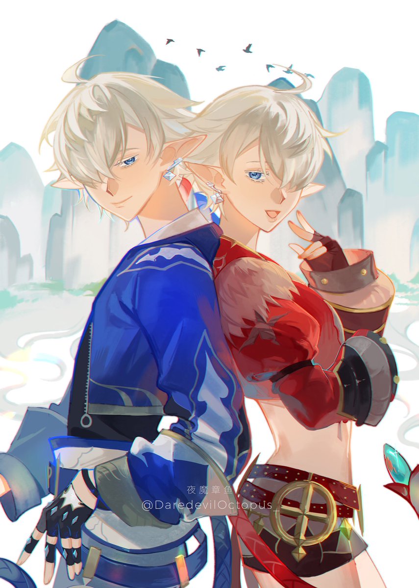 #Alphinaud #アルフィノ #Alisaie #アリゼー #FF14 #FFXIV #FFXIVART 
極東の装いです🏞🏞