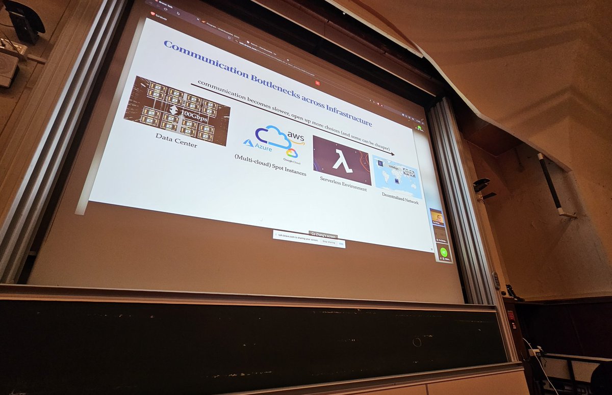 Great start of the day with @ce__zhang's insightful keynote on the current tensions of training and deploying LLMs.