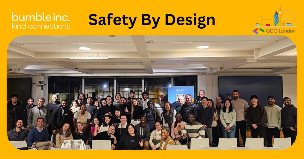 gdg_london's tweet photo. 🐝 Thanks all for joining 'Safety By Design' at @Bumble_Tech HQ!

Insightful AI ethics &amp; innovation talks. 🚀

Massive thank you to our speakers Inès Rigaud, Yeziwei Wang, Roland Meertens, Sally Lait, Zack Akil.

Special thanks to Faisa Mohamed &amp; Richard Sharpe.

More to come! 🐝 https://t.co/PA1X20La9c