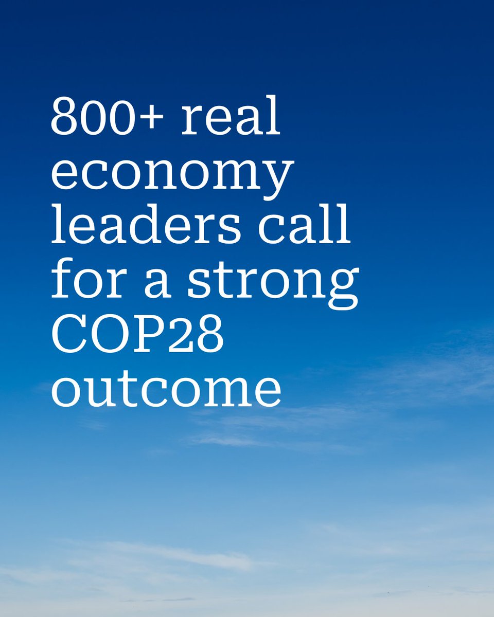 hlcchampions's tweet image. This is the moment for bold climate action!

Proud to see 800+ real economy leaders coming together to support a strong outcome here at COP28.

Read more: bteam.org/our-thinking/n…

#LaterIsTooLate #RacetoZero #RacetoResilience