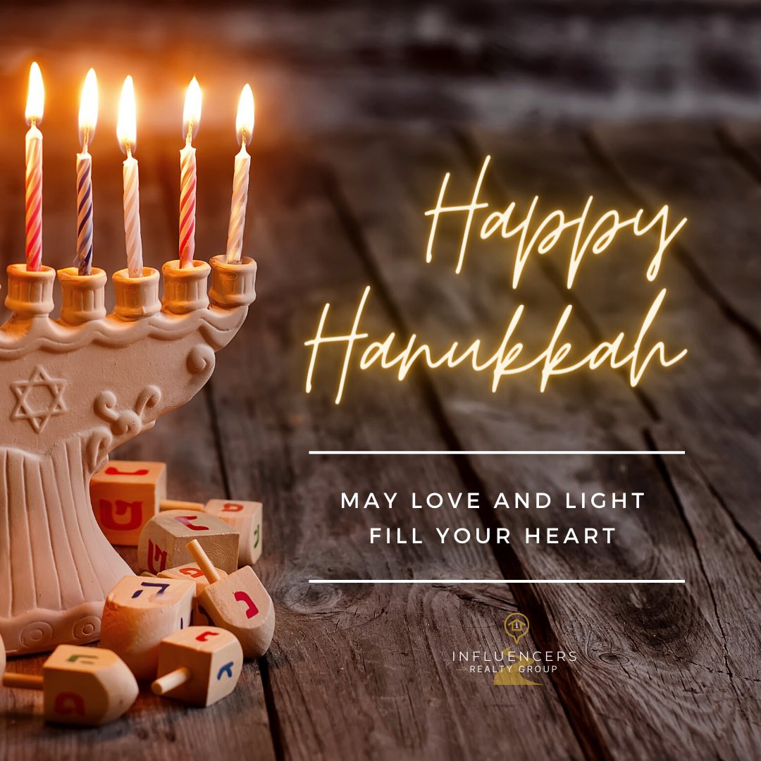Wishing you a Happy Hanukkah. Have a wonderful celebration! May you and your home be blessed with peace and light on this season. #happy #happyhanukkah #peace #light #love #influencersrealty #followushome #miami