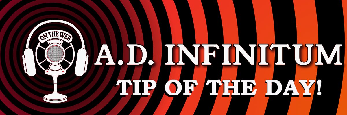 WRITERS
When stuck on a scene, pick a non-central character &amp; let them describe what happened. Someone in the corner, who sees it from a different viewpoint.

This helps flesh out that person, and maybe gives you a fresh angle on the action.

#AudioDrama
patreon.com/A_D_Infinitum