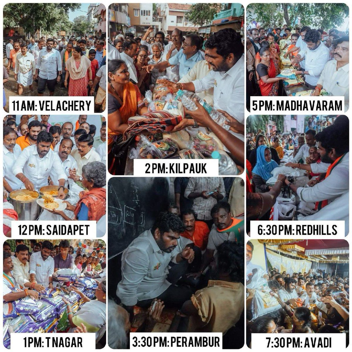 VarierSangitha's tweet photo. 🇮🇳 @BJP4TamilNadu State President Shri @annamalai_k Ji is on ground helping the cyclone victims #Chennai while Anti  #SanatanDharma gang is behind Centre @BJP4India Govt for cyclone relief funds !! https://t.co/5Mro9kAtJ2