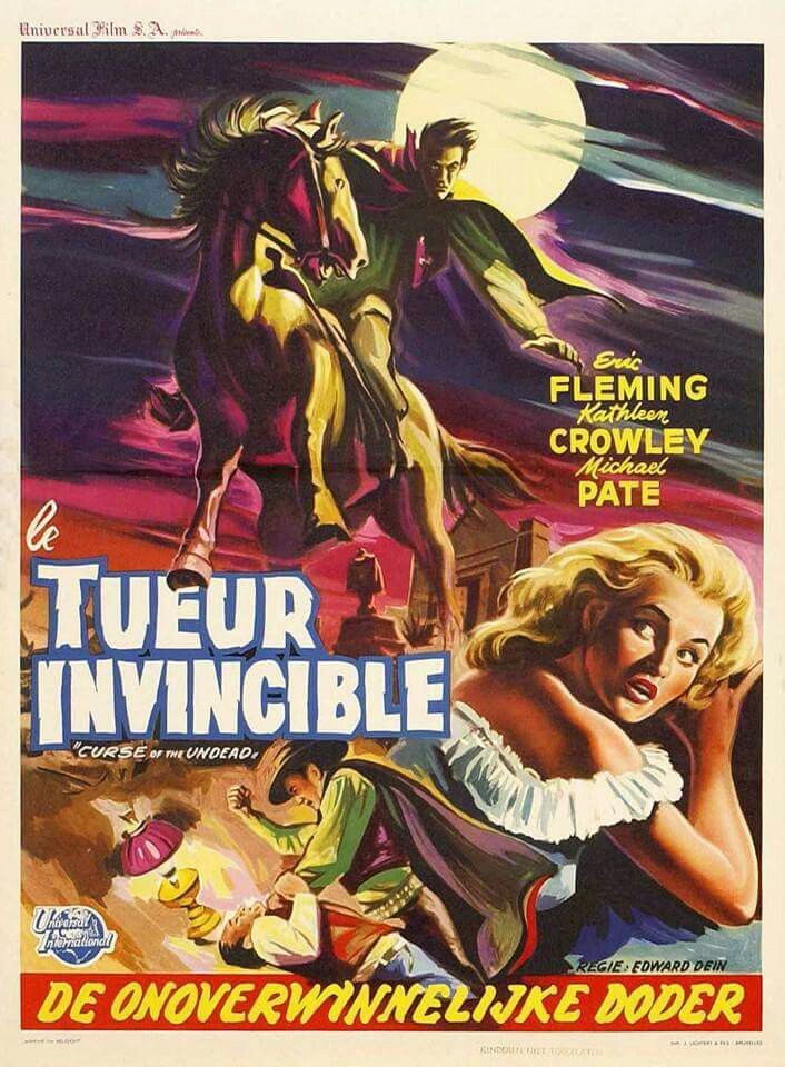 TheFilmFair's tweet image. Belgian film poster for #CurseOfTheUndead (1959 - Dir. #EdwardDein) #EricFleming #MichaelPate #KathleenCrowley